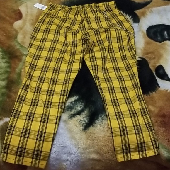 Hot Topic Pants & Jumpsuits Yellow Plaid Pants Poshmark